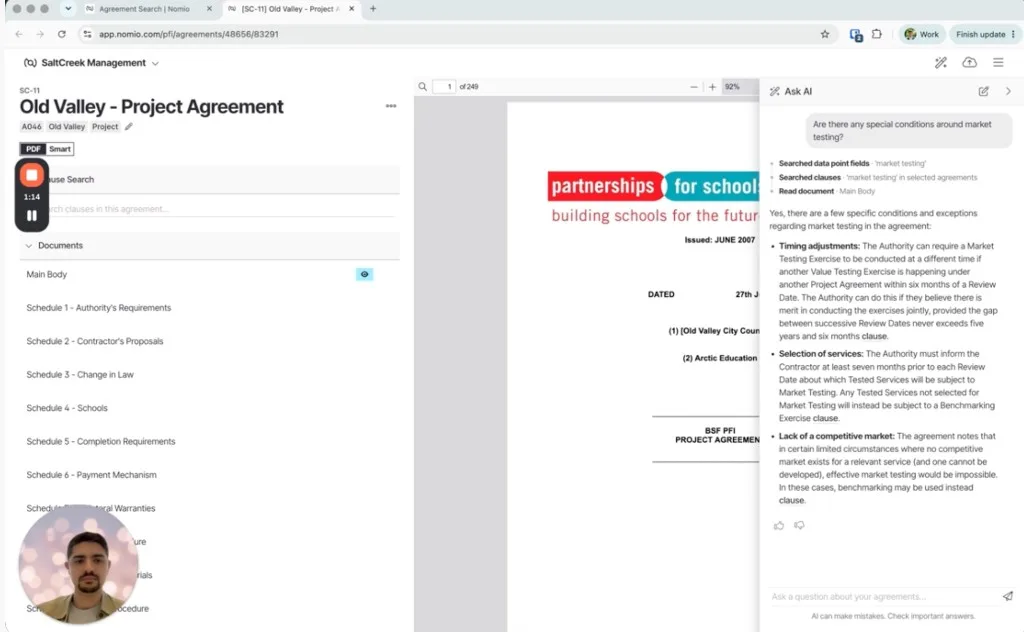 AI that answers complex contract questions