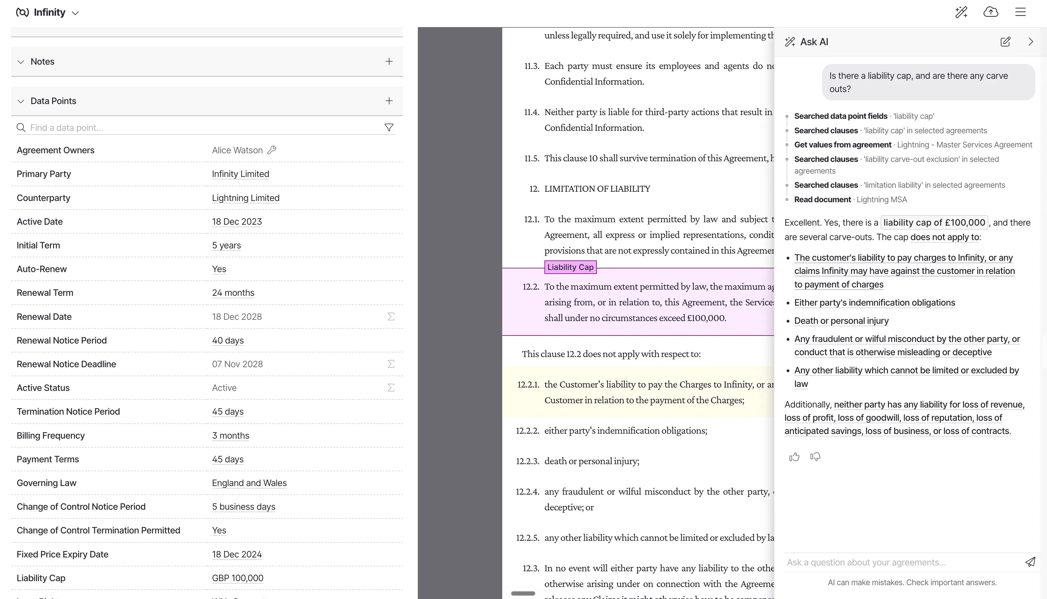 Answer to liability question Answer to liability question